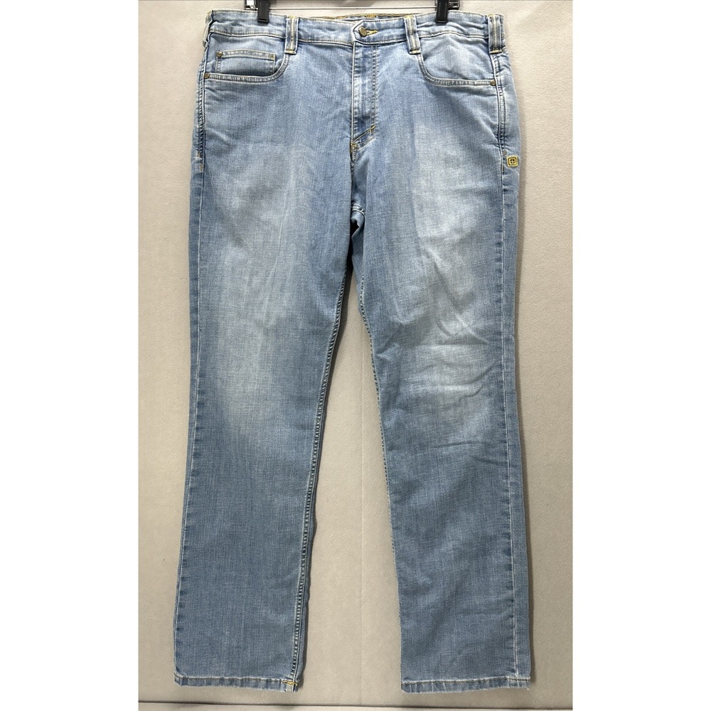 5.11 Tactical Defender-Flex Straight Leg Jeans Mens 38x33 Blue Medium Wash